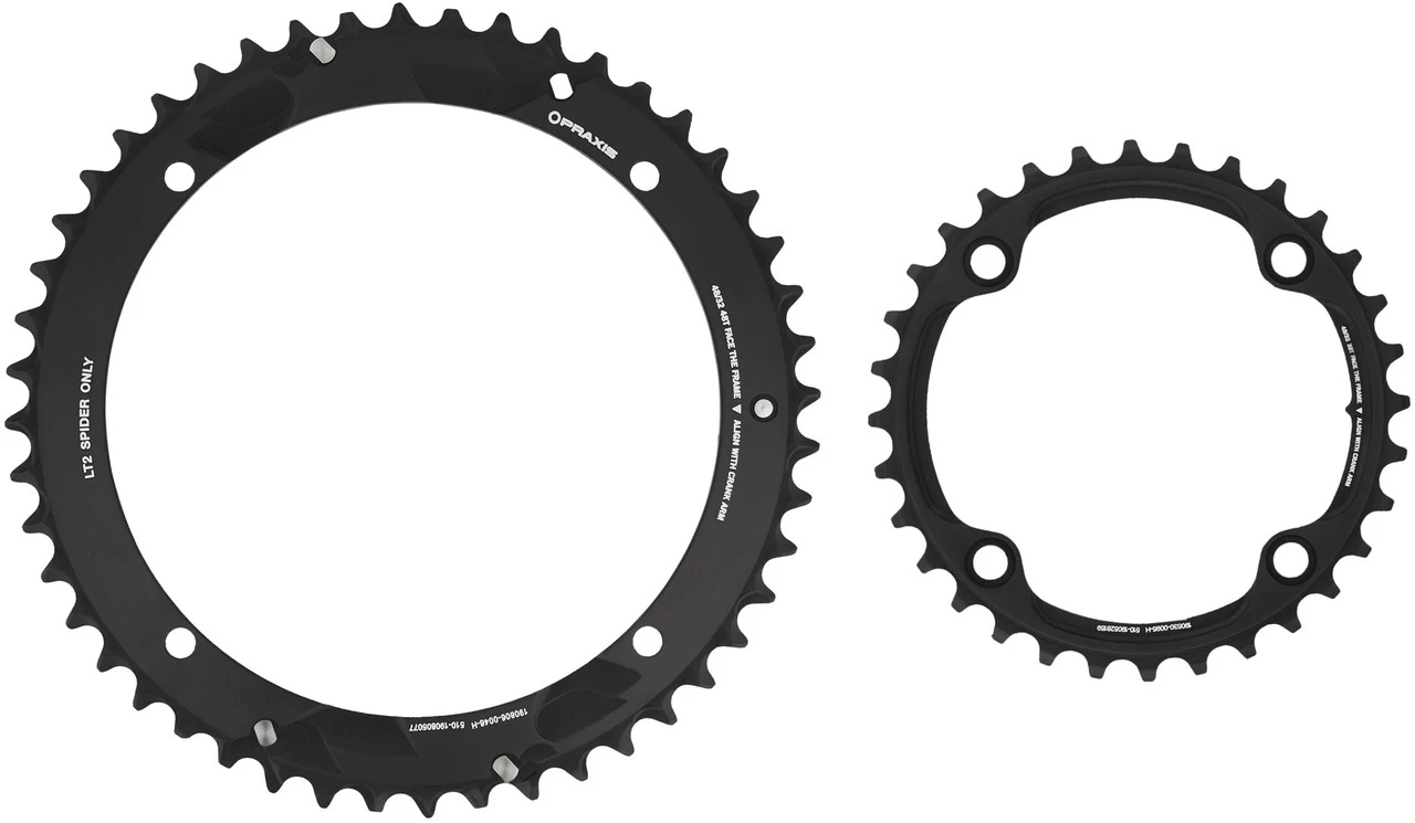 Praxis Works X-Rings Road Kettenblatt-Set, 4-Arm, 160/104 Mm Lochkreis 4 Praxis Works X-Rings Road Kettenblatt-Set, 4-Arm, 160/104 Mm Lochkreis – Bild 2